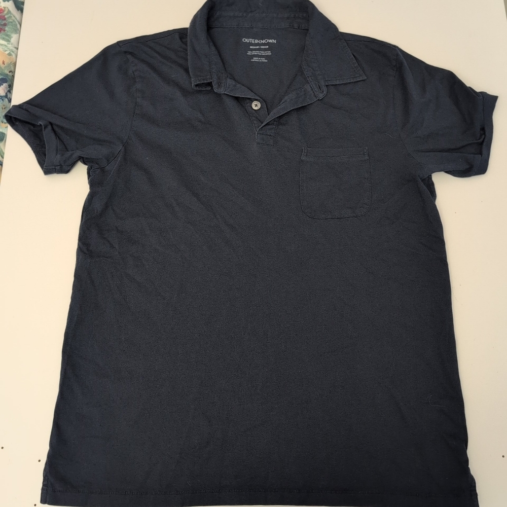 Outerknown Deep Blue Polo Shirt